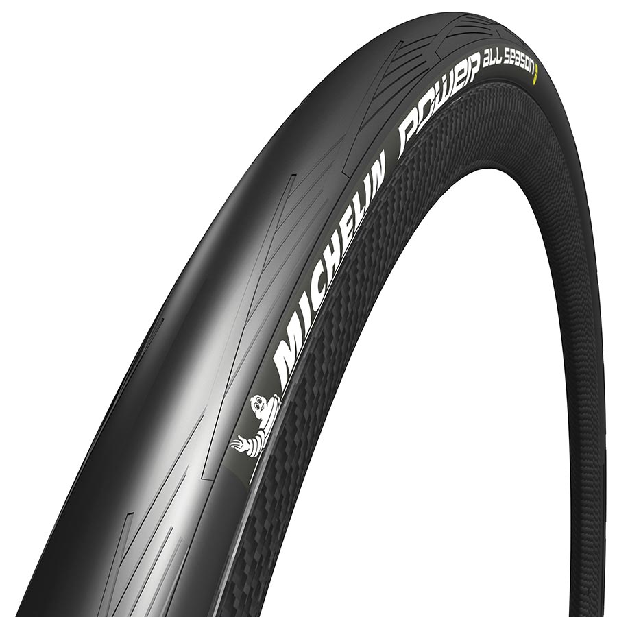 Tires Michelin Michelin Power All Season Hybrid Tire 700x28C Folding Clincher Aramid Protek+ 3x60TPI Black Dark Slate Gray