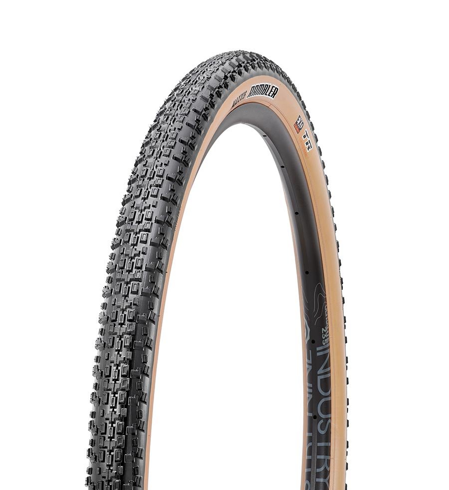 Tires Maxxis Maxxis Rambler Tire - 700 x 45 Tubeless Folding Black/Tan Dual EXO Dark Slate Gray