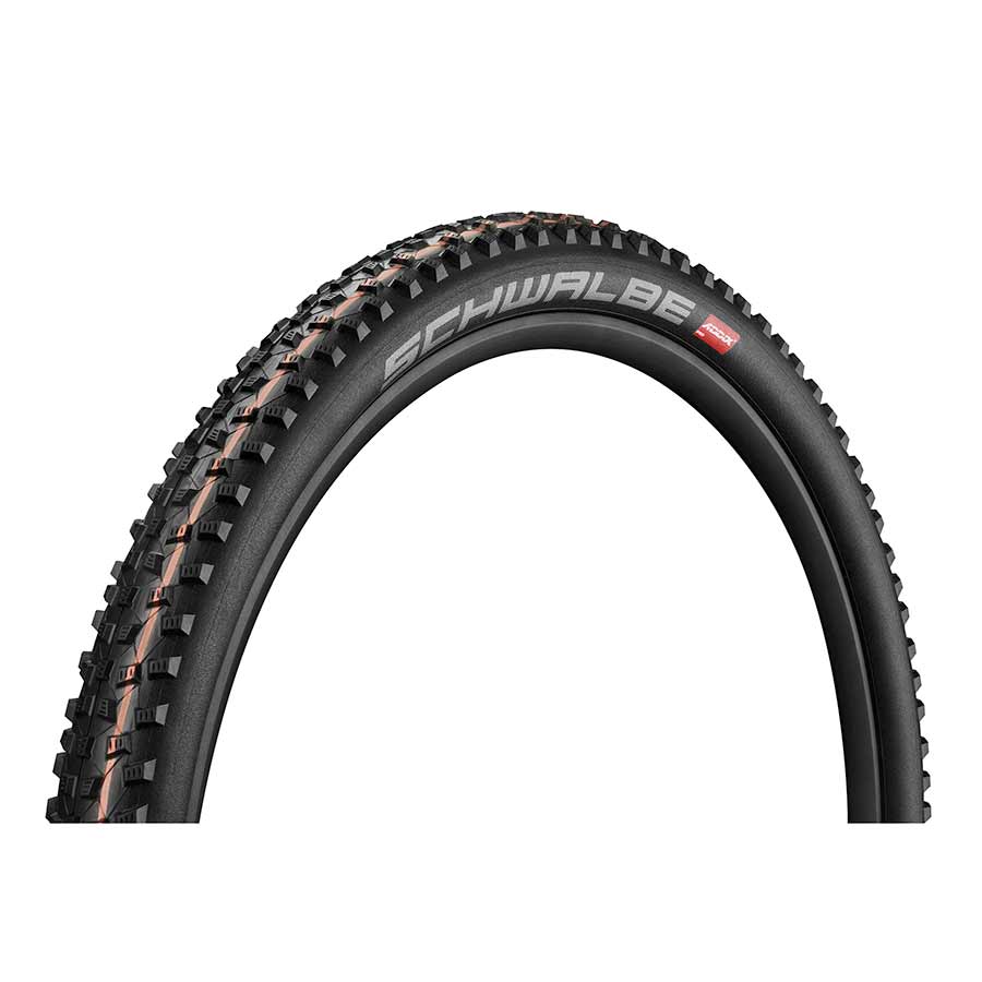 Tires Schwalbe Schwalbe Rocket Ron Addix Tire 29x2.25 Folding Tubeless Ready Addix Performance TwinSkin 67TPI Black Dark Slate Gray