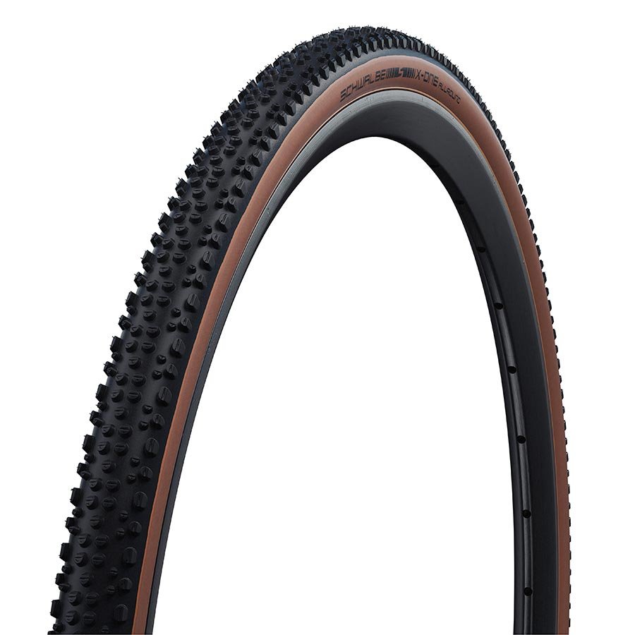 Tires Schwalbe Schwalbe X-One Allround Hybrid Tire 700x33C Folding Tubeless Ready Addix RaceGuard 67TPI Bronze Dark Slate Gray