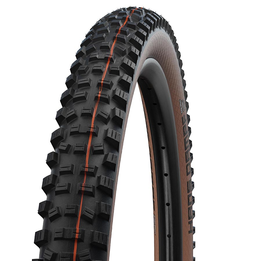 Tires Schwalbe Schwalbe Hans Dampf Addix Mountain Tire 275x2.35 Folding Tubeless Ready Addix Soft Super Trail 67TPI Tanwall Dark Slate Gray
