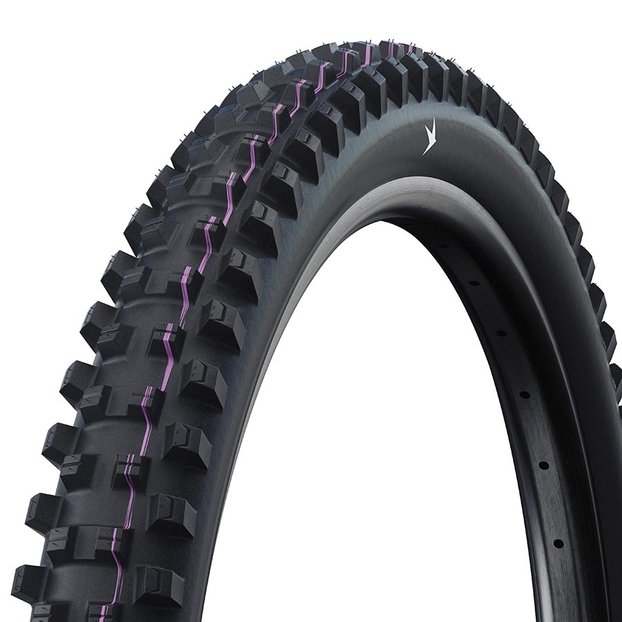 Tires Schwalbe Schwalbe Shredda Front Tire - 29 x 2.50 Tubeless Folding BLK Evolution Line Gravity Pro Addix Soft Radial E-50 Dark Slate Gray