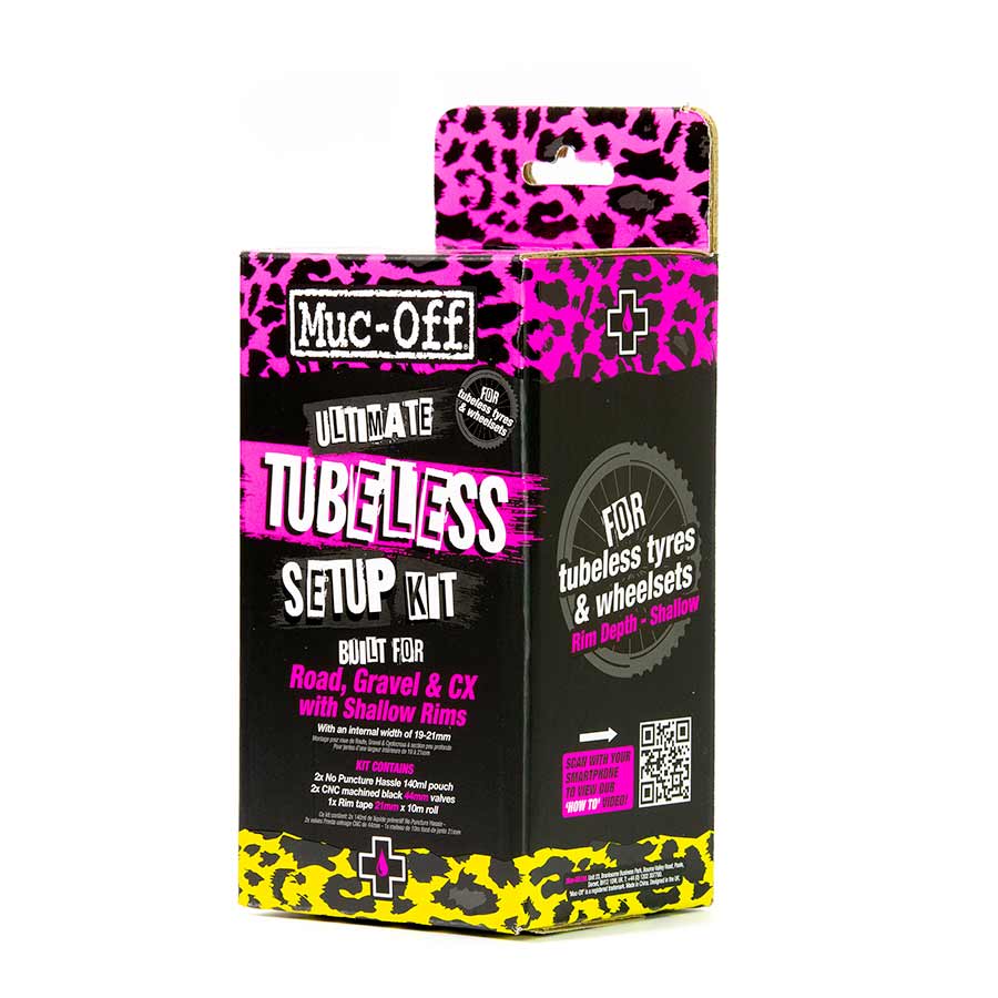 Tubeless Accessories Muc-Off Muc-Off Ultimate Tubeless Kit - Road/Gravel/CX 21mm Tape  44mm Valves Plum