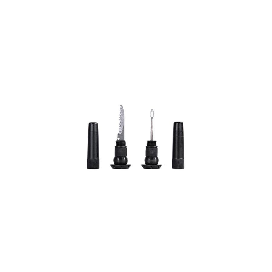 Tubeless Accessories Muc-Off Muc-Off Stealth Tubeless Puncture Plugs Tire Repair Kit - Bar-End Mount BLK Pair Dark Slate Gray