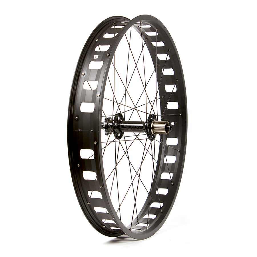 Wheels Wheel Shop Wheel Shop Evo JP73 Black/ Novatec D202SB Wheel Rear 26 / 559 Holes: 32 12mm TA 197mm Disc IS 6-bolt Shimano HG Dark Slate Gray