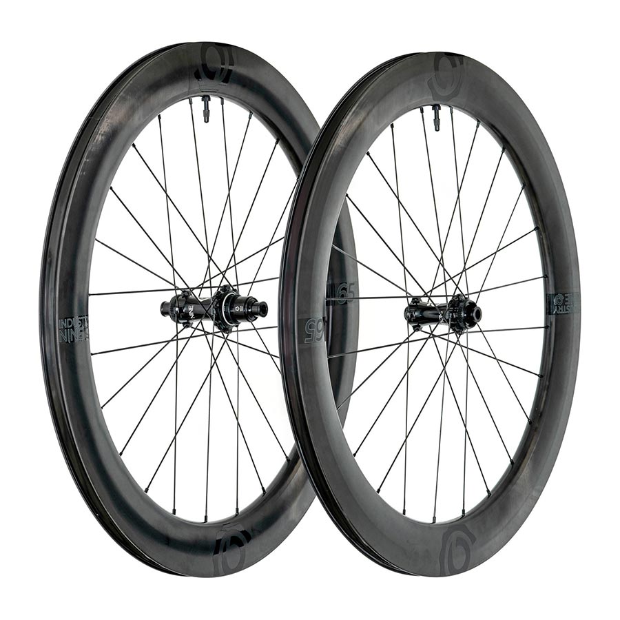 Wheels Industry Nine Industry Nine Solix SL i9 65 Wheel Front and Rear 700C / 622 Holes: F: 24 R: 24 F: 12mm R: 12mm F: 100 R: 142 Disc Center Lock SRAM XD-R Set Dark Slate Gray