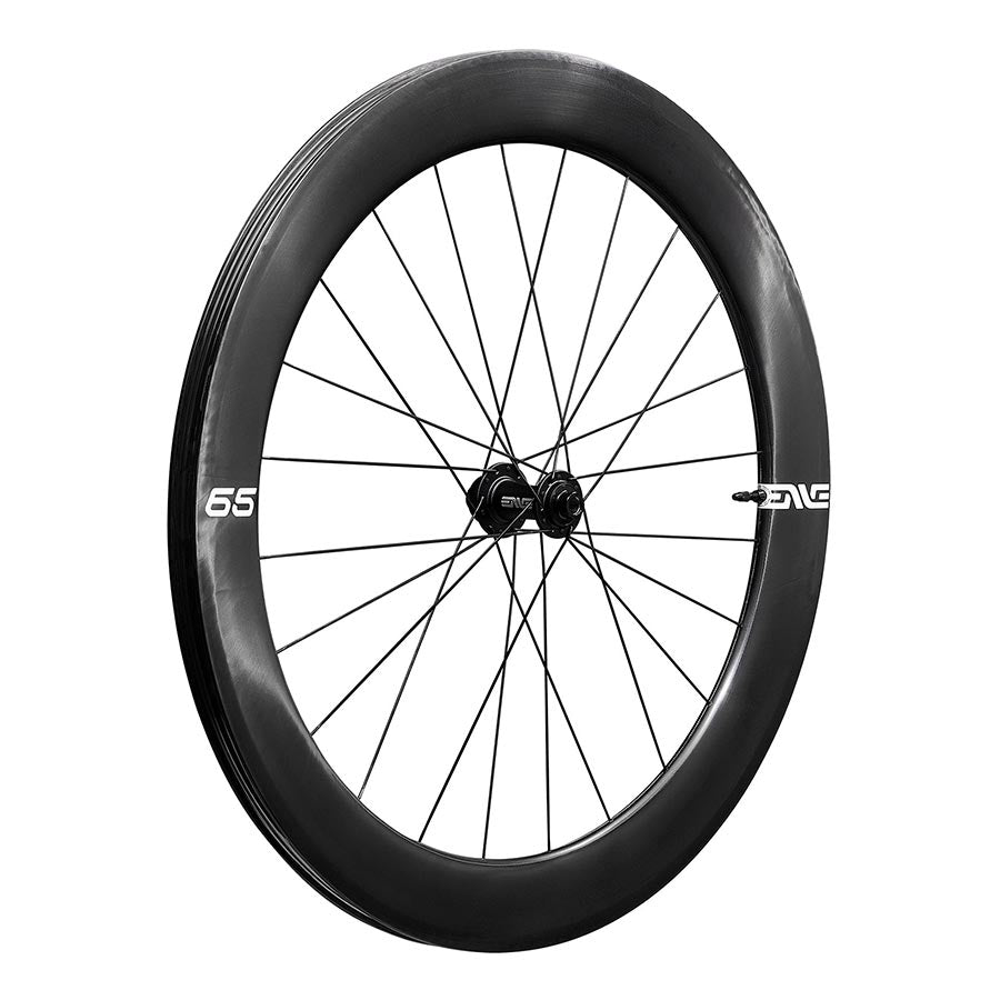 Front Wheel ENVE Composites ENVE Composites 65 Foundation Front Wheel - 700 12 x 100 Center-Lock Black Dark Slate Gray