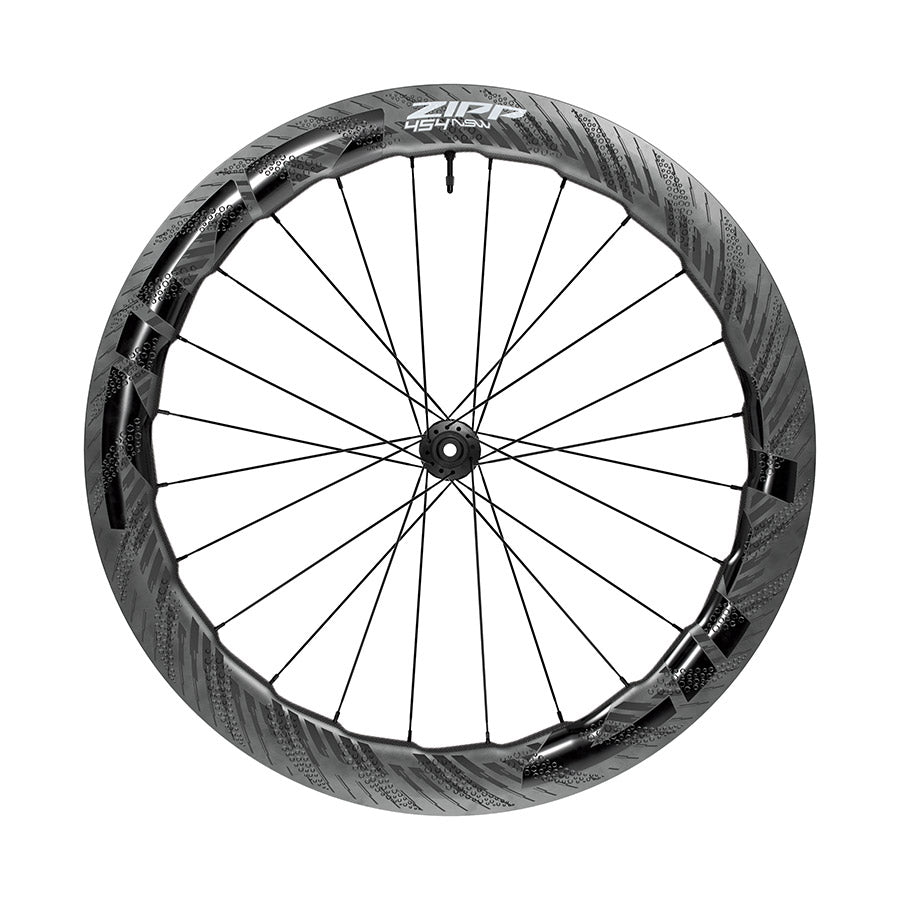 Front Wheel Zipp Speed Weaponry Zipp 454 NSW Front Wheel - 700 12 x 100mm Center-Lock Tubeless Carbon C1 Dark Slate Gray