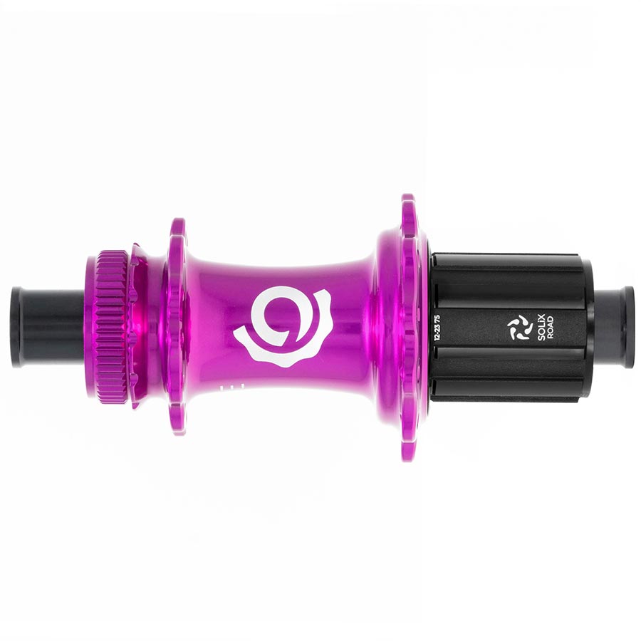 Disc Hubs Industry Nine Industry Nine Solix G Classic Rear HG11 Disc Hub Rear 24H 12mm TA 142mm Shimano HG 11 Purple Violet Red