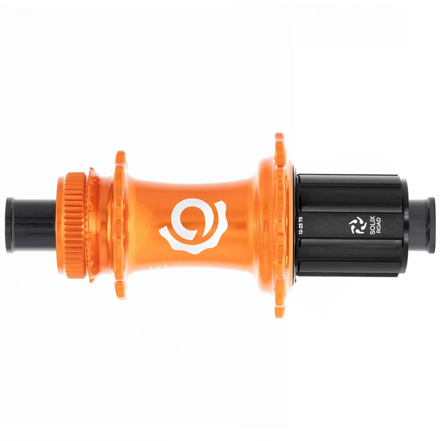 Disc Hubs Industry Nine Industry Nine Solix G Classic Rear HG11 Disc Hub Rear 28H 12mm TA 142mm Shimano HG 11 Orange Coral