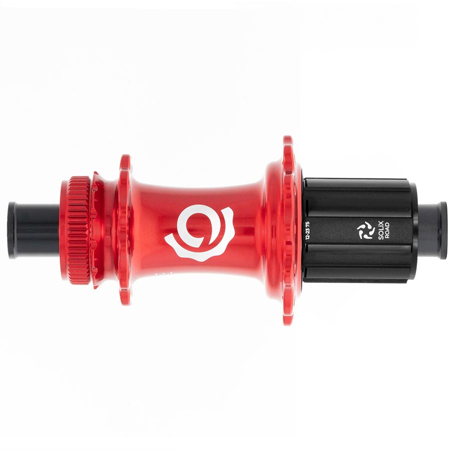 Disc Hubs Industry Nine Industry Nine Solix G Classic Rear HG11 Disc Hub Rear 28H 12mm TA 142mm Shimano HG 11 Red Dark Slate Gray
