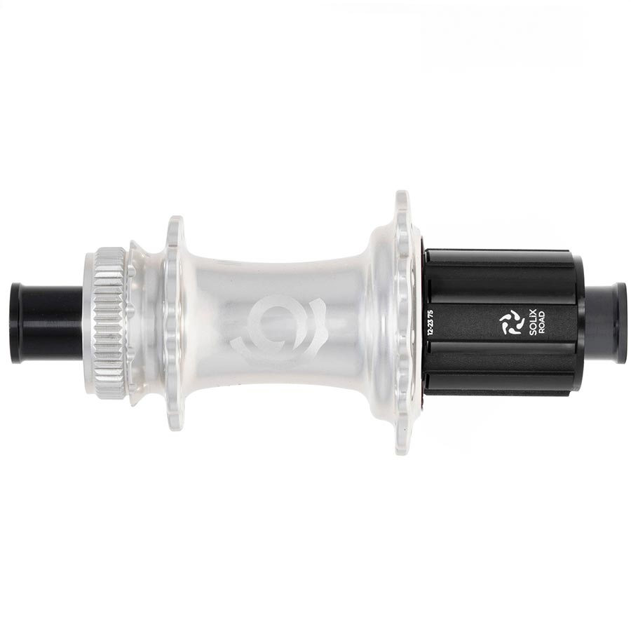 Disc Hubs Industry Nine Industry Nine Solix G Classic Rear HG11 Disc Hub Rear 28H 12mm TA 142mm Shimano HG 11 Silver Dark Slate Gray