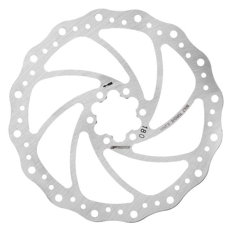 Brakes FSA Full speed ahead Afterburner 1pc Disc Rotor 180mm Silver Rotor Light Gray