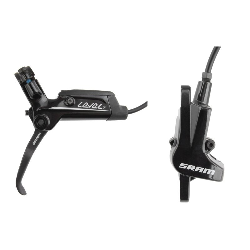 Disc Brake & Lever SRAM SRAM Level T Disc Brake and Lever - Front Hydraulic Post Mount Black A1 Dark Slate Gray