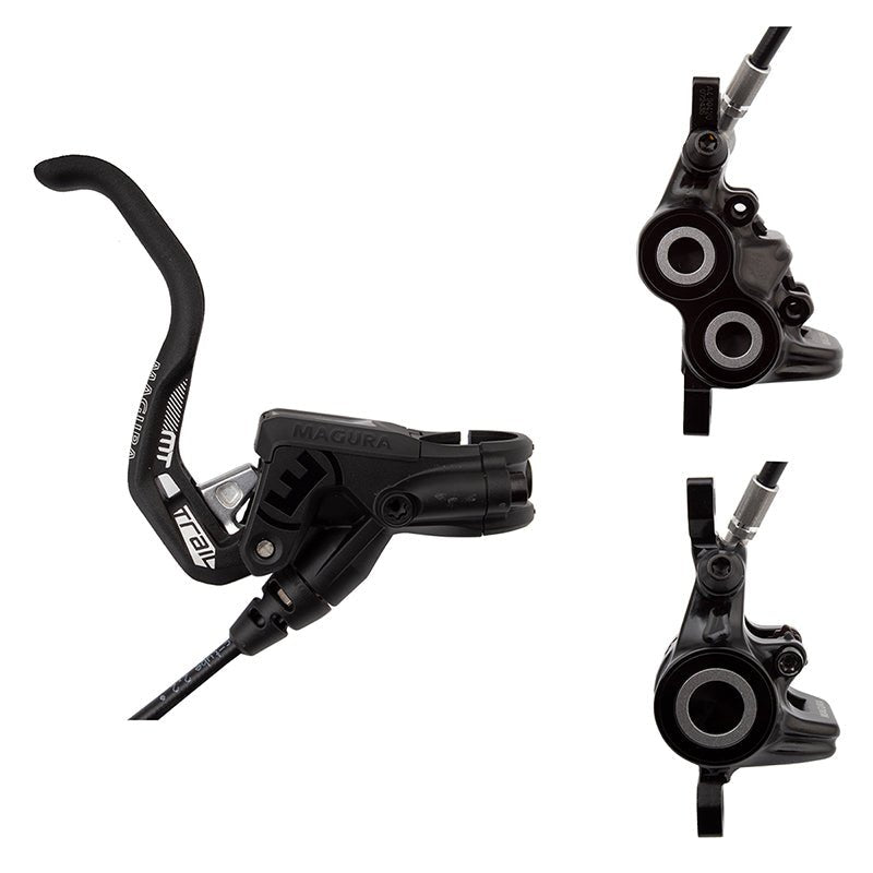Disc Brake & Lever Magura Magura MT Trail Sport Disc Brake Set - Front Rear Hydraulic Post Mount BLK/White Black
