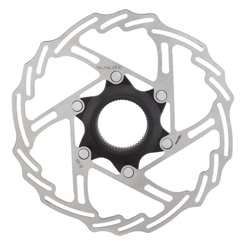 Brakes Sunlite Sunlite 2-Piece CL Disc Rotor 160mm Black/Silver Rotor Gray