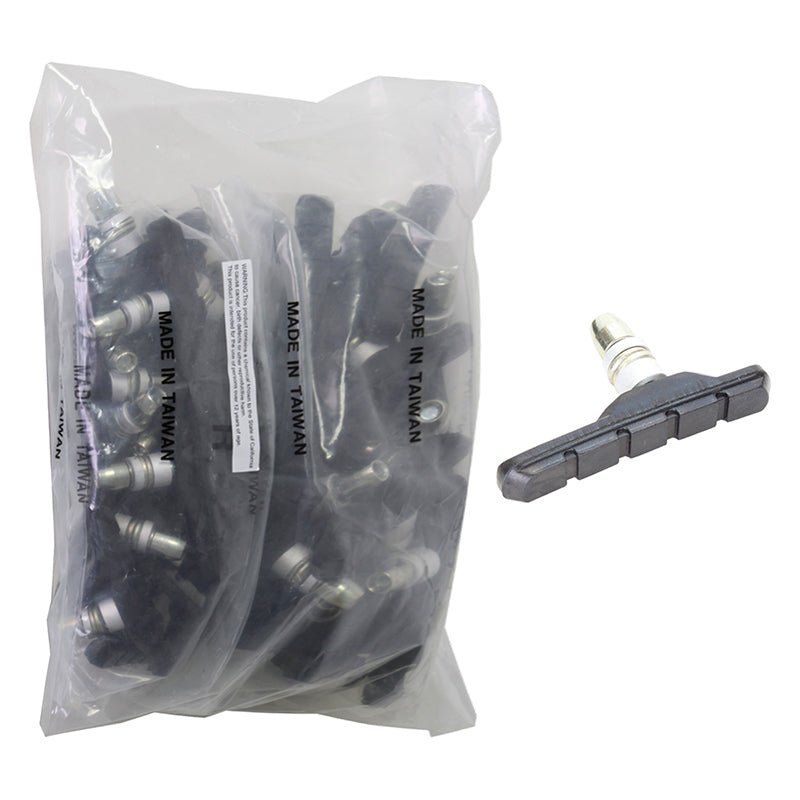 Brake Pads Sunlite Sunlite Bulk Threaded Post Brake Pads 25 Pair 70mm Standard Black Offset Dim Gray