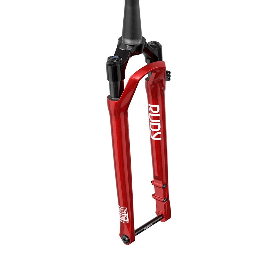 Suspension Fork RockShox RockShox RUDY Ultimate XPLR Race Day 2 Suspension Fork - 700c 40 mm 12 x 100 mm 51 mm Offset Electric Red A2 Brown