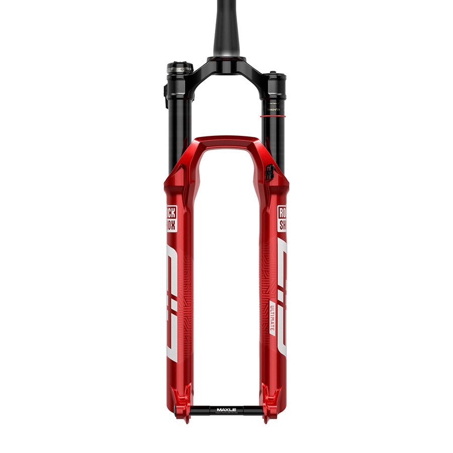 Suspension Fork RockShox RockShox SID Ultimate Flight Attendant Race Day 2 Suspension Fork - 29" 120 mm 15 x 110 mm 44 mm Offsett Electric Red 3P Crown D1 Brown