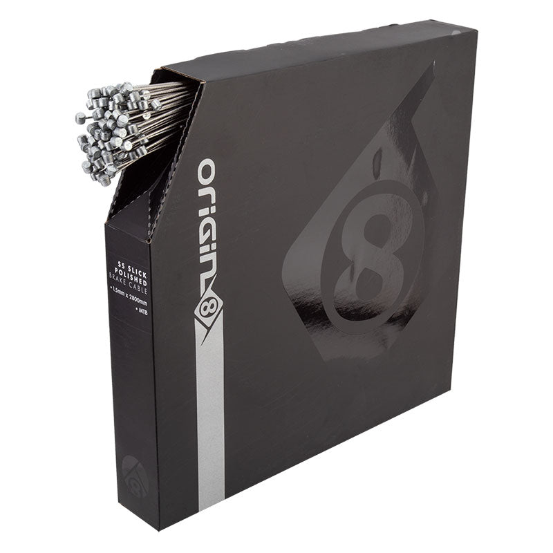 Cables and Housing Origin8 Origin8 SS Slick Polished MTB Brake Cable Front or Rear 2800mm 1.5mm SS Silver Box of 100 MTB Dark Slate Gray