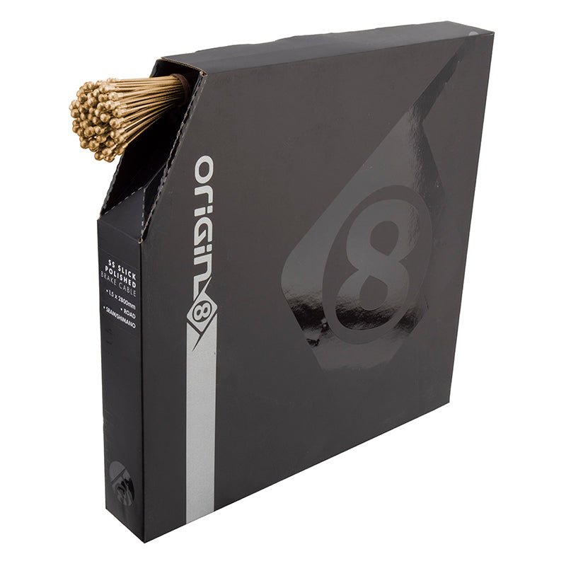 Cables and Housing Origin8 Origin8 SS SuperSlick Electrolysis Road Brake Cable Front or Rear 2800mm 1.5mm SS Gold Box of 50 Road Dark Slate Gray