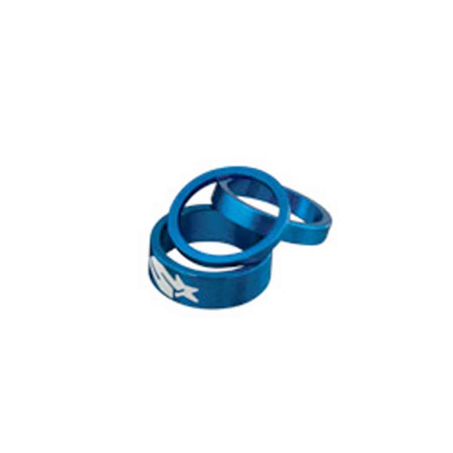 Headset Spacers Spank Spank Headset Spacer Kit 3/6/12mm Set - Blue Dark Slate Gray