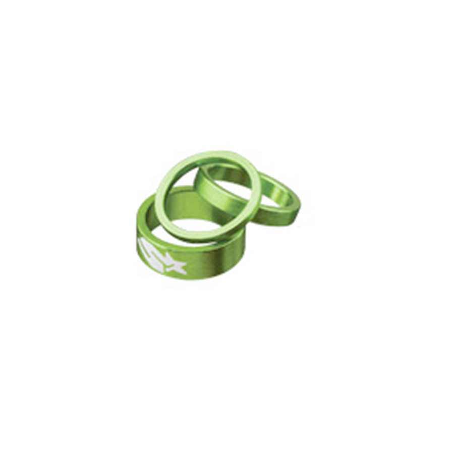 Headset Spacers Spank Spank Headset Spacer Kit 3/6/12mm Set - Green Olive Drab