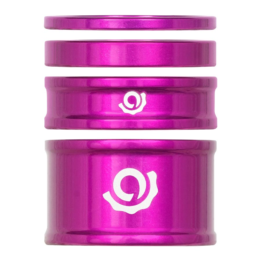 Headset Spacers Industry Nine Industry Nine Headset Combo Spacer Kit 1-1/8" Set/4 Purple Violet Red