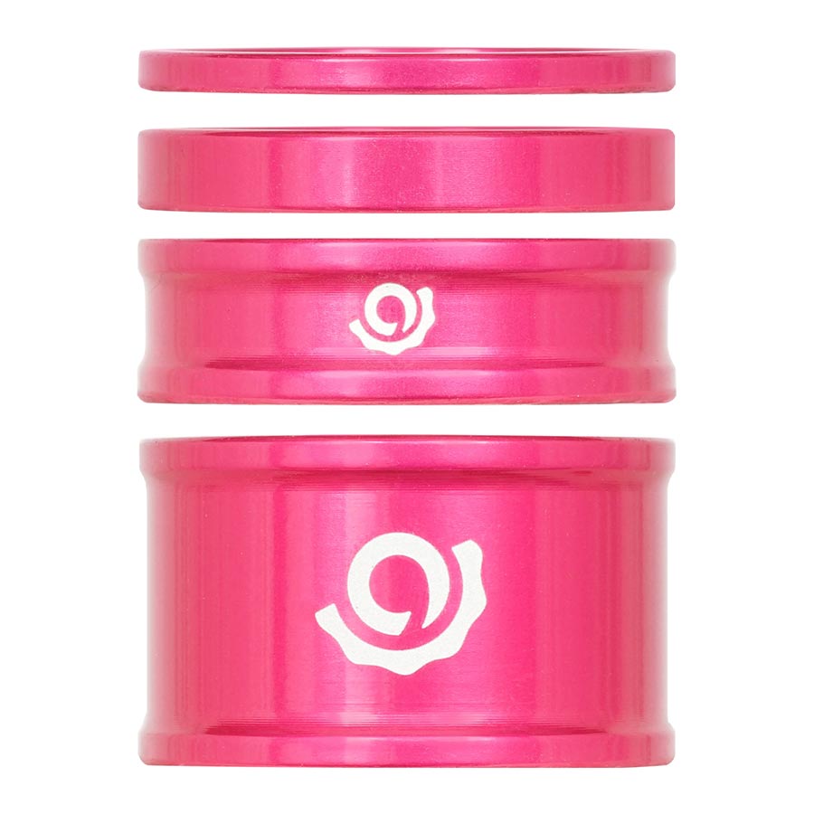 Headset Spacers Industry Nine Industry Nine Headset Combo Spacer Kit 1-1/8" Set/4 Pink Pale Violet Red