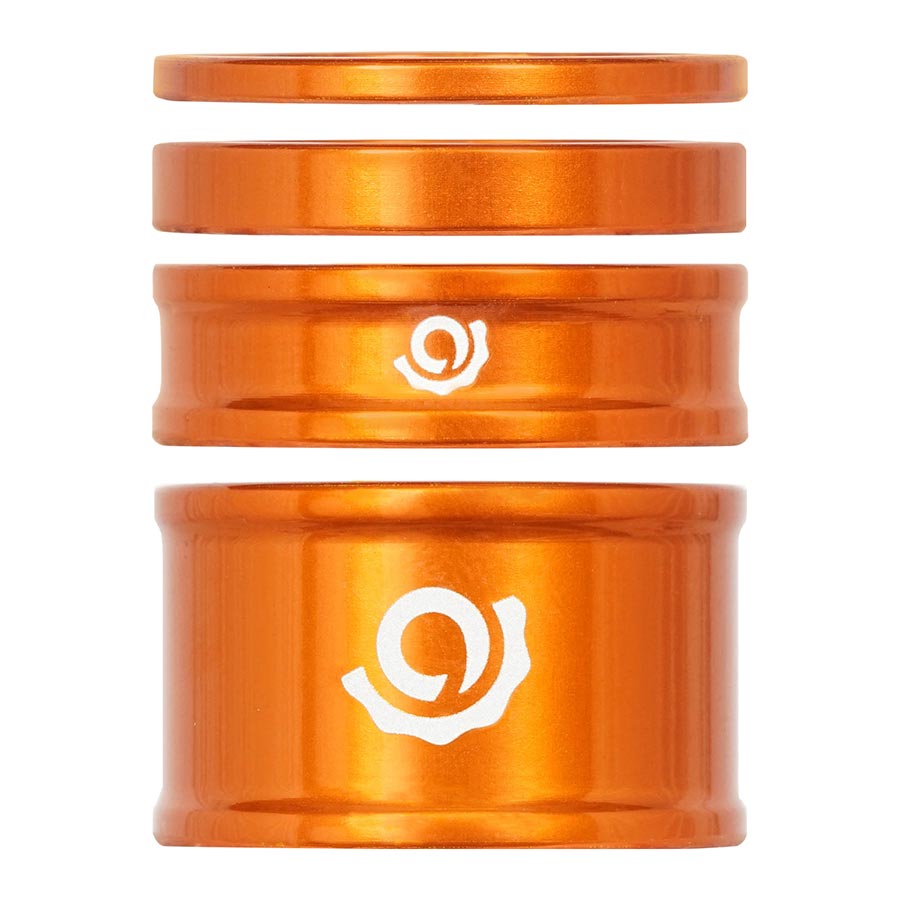 Headset Spacers Industry Nine Industry Nine Headset Combo Spacer Kit 1-1/8" Set/4 Orange Chocolate