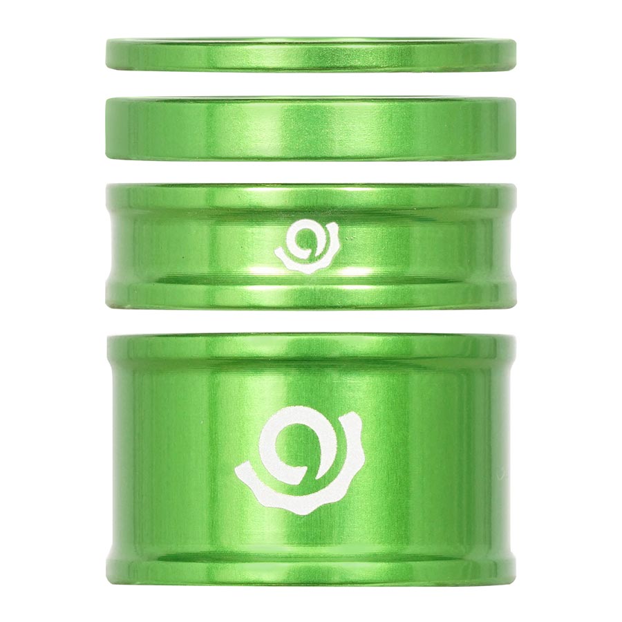 Headset Spacers Industry Nine Industry Nine Headset Combo Spacer Kit 1-1/8" Set/4 Lime Yellow Green