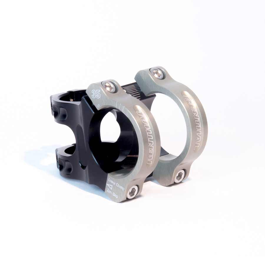 Stems Renthal Renthal Apex 35 Stem - 40mm 35 Clamp +/-6 1 1/8" Aluminum Black/Gold Dark Slate Gray