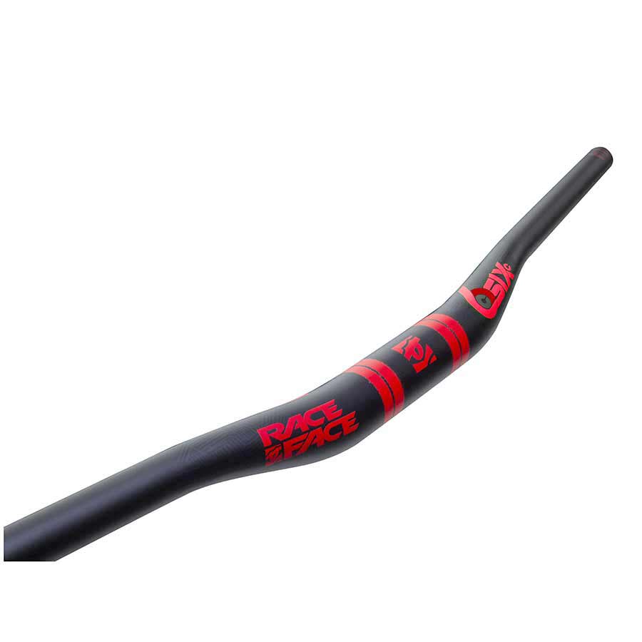 Flat/Riser Handlebar Race Face RaceFace SIXC Carbon Riser Handlebar: 35 x 820mm 20mm Rise Red Dark Slate Gray