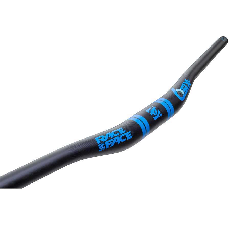 Flat/Riser Handlebar Race Face RaceFace SIXC Carbon Riser Handlebar: 35 x 820mm 20mm Rise Blue Dark Slate Gray