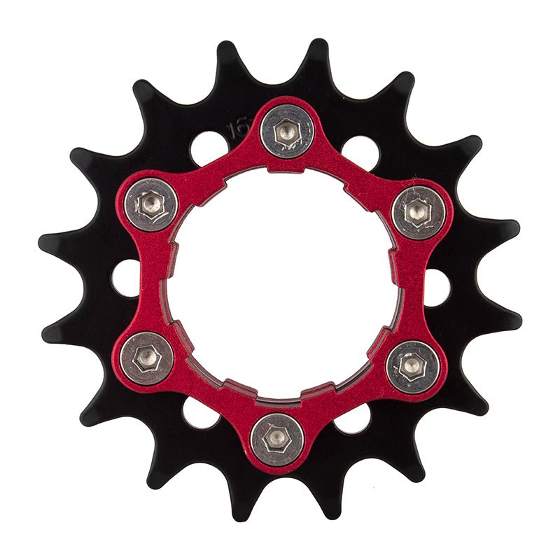 Cassettes and Cogs Origin8 Origin8 Ultim8 Single Speed Cassette/6-Bolt Disc Cog 16T x 3/32` Maroon