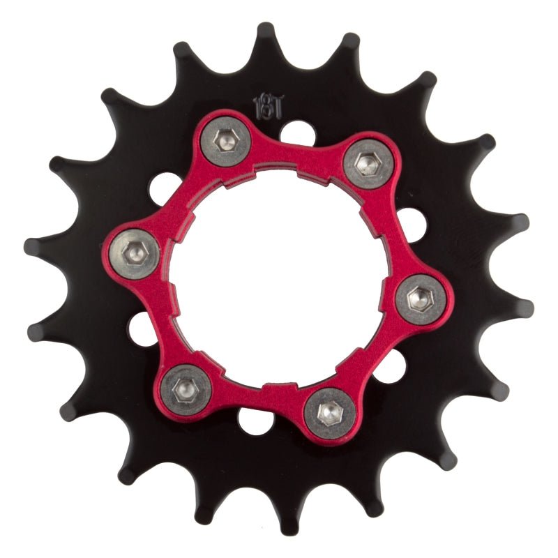 Cassettes and Cogs Origin8 Origin8 Ultim8 Single Speed Cassette/6-Bolt Disc Cog 18T x 3/32` Black
