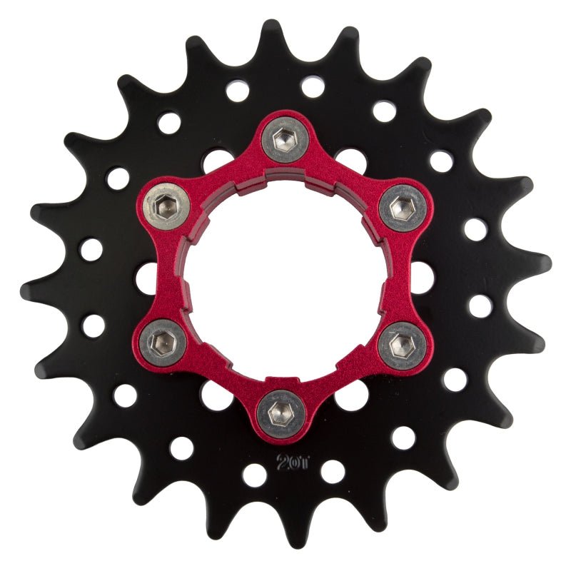 Cassettes and Cogs Origin8 Origin8 Ultim8 Single Speed Cassette/6-Bolt Disc Cog 20T x 3/32` Black