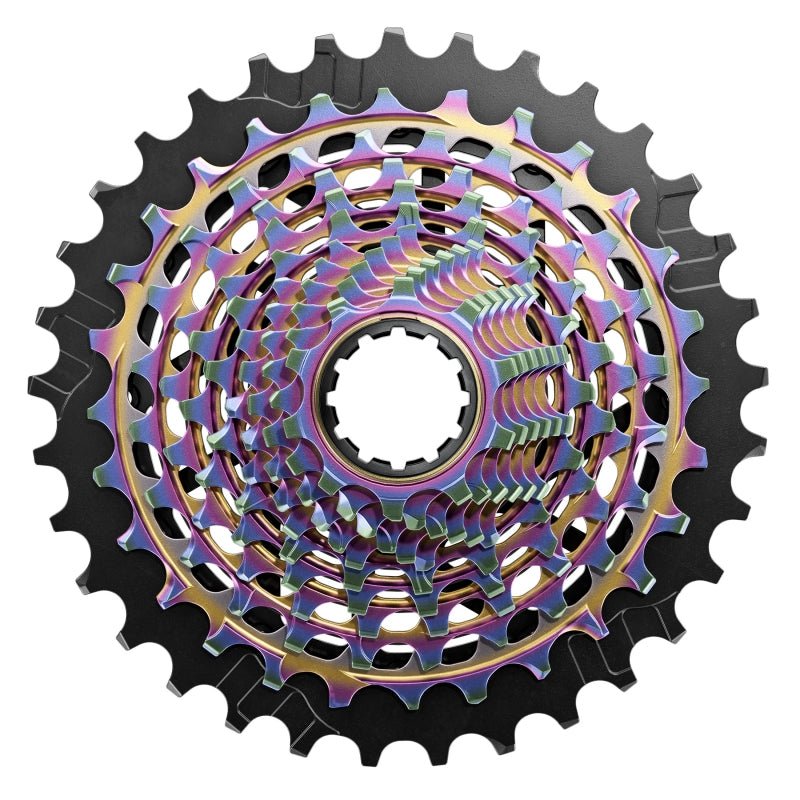 Cassettes and Cogs SRAM SRAM RED XG-1290 Cassette - 12-Speed 10-33t For XDR Driver Body Rainbow E1 Dark Slate Gray