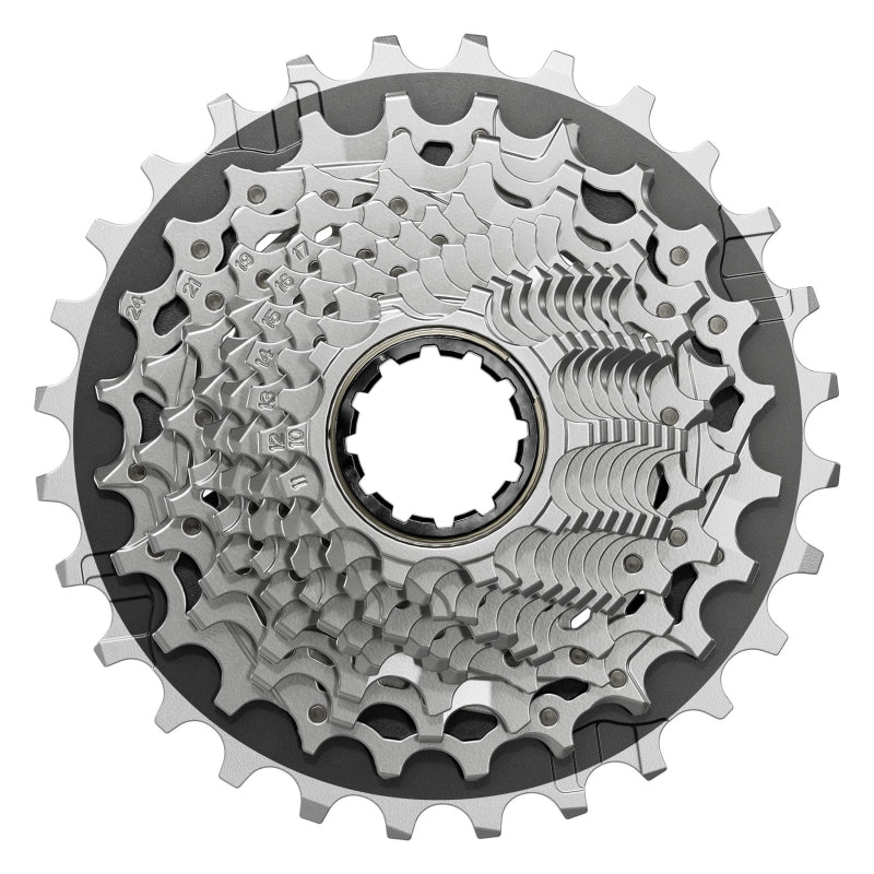 Cassettes and Cogs SRAM SRAM Force XG-1270 Cassette - 12-Speed 10-28t Silver For XDR Driver Body E1 Gray