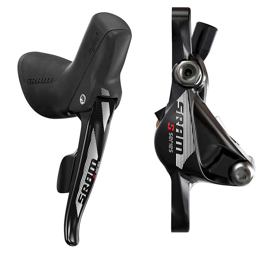 Brake/Shift Lever - Drop Bar SRAM SRAM S700 10-speed Left Front Road Hydraulic Disc Brake DoubleTap Lever 950mm Hose Rotor Sold Separately Dark Slate Gray