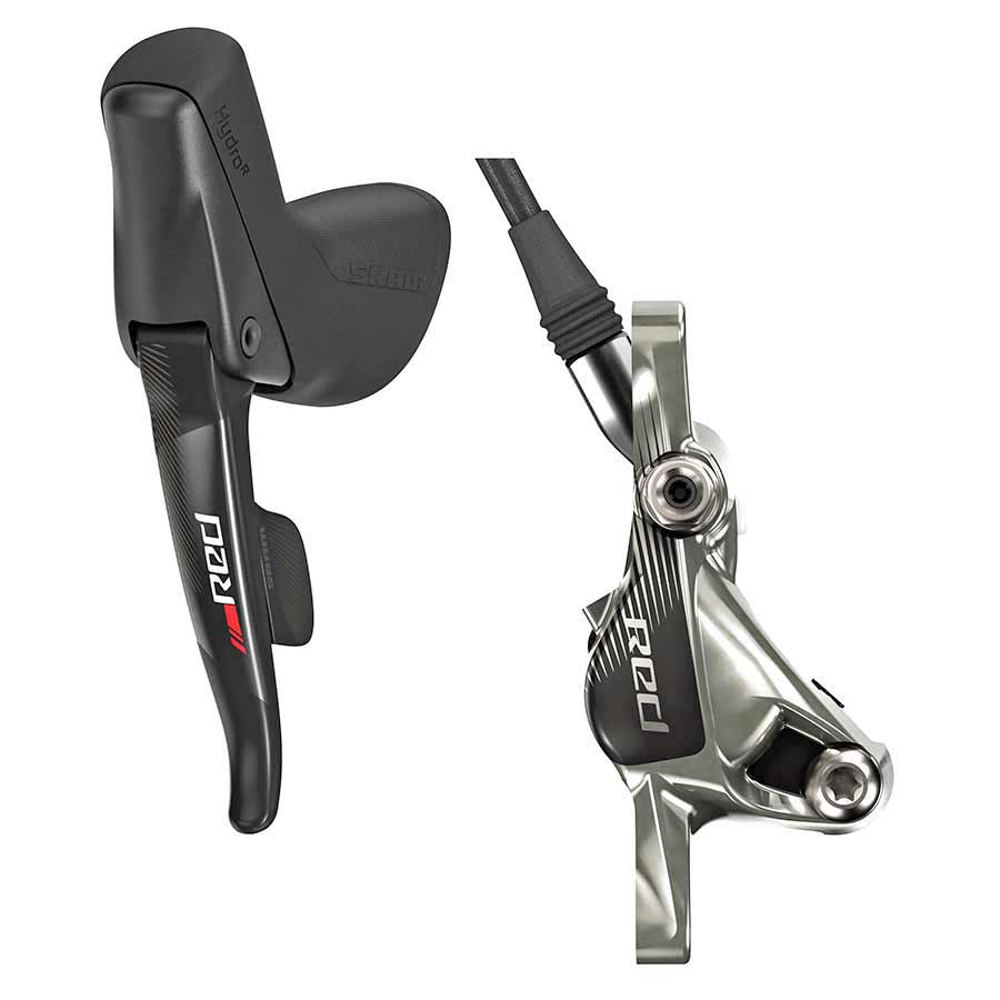 Brake/Shift Lever - Drop Bar SRAM SRAM Red 22 Flat Mount Hydraulic Disc Brake Rear Shifter 1800mm Hose Rotor Sold Separately Dark Slate Gray