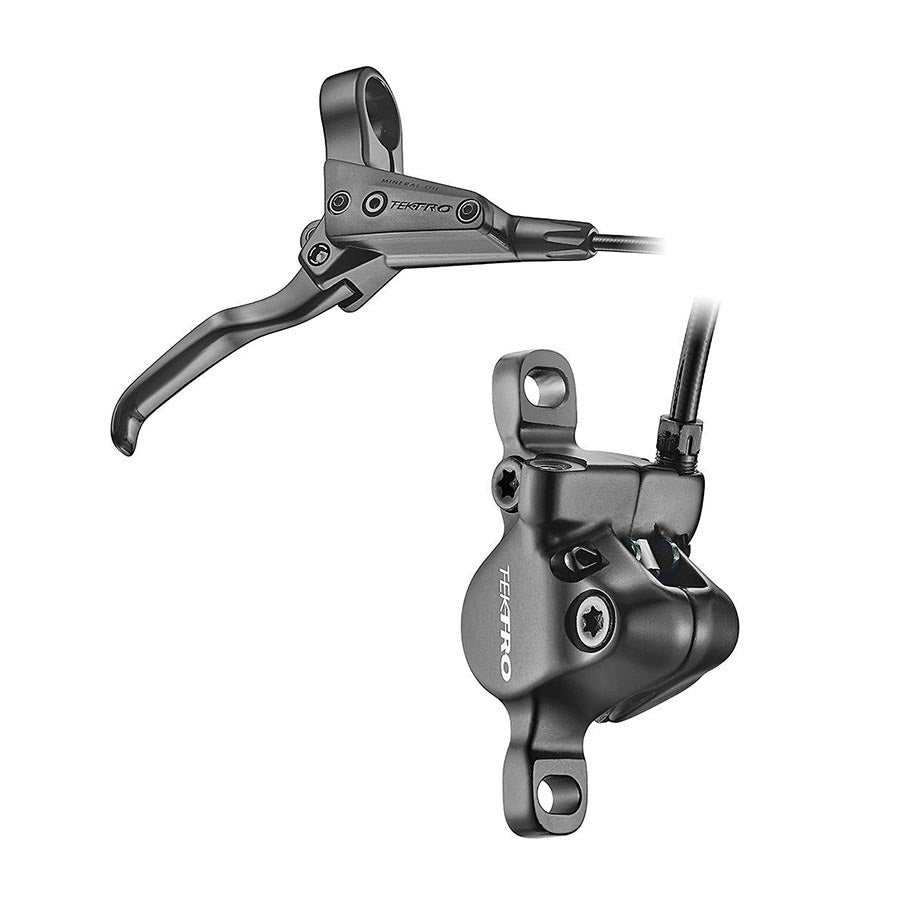Disc Brake & Lever Tektro Tektro HD-M280 Disc Brake and Lever - Right Hydraulic Post Mount Black Dim Gray