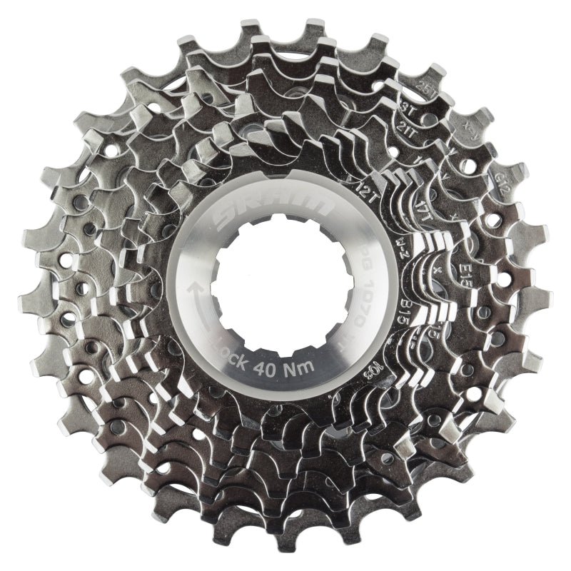 Cassettes and Cogs SRAM Sram PG-1070 11-25t Cassette Dark Slate Gray
