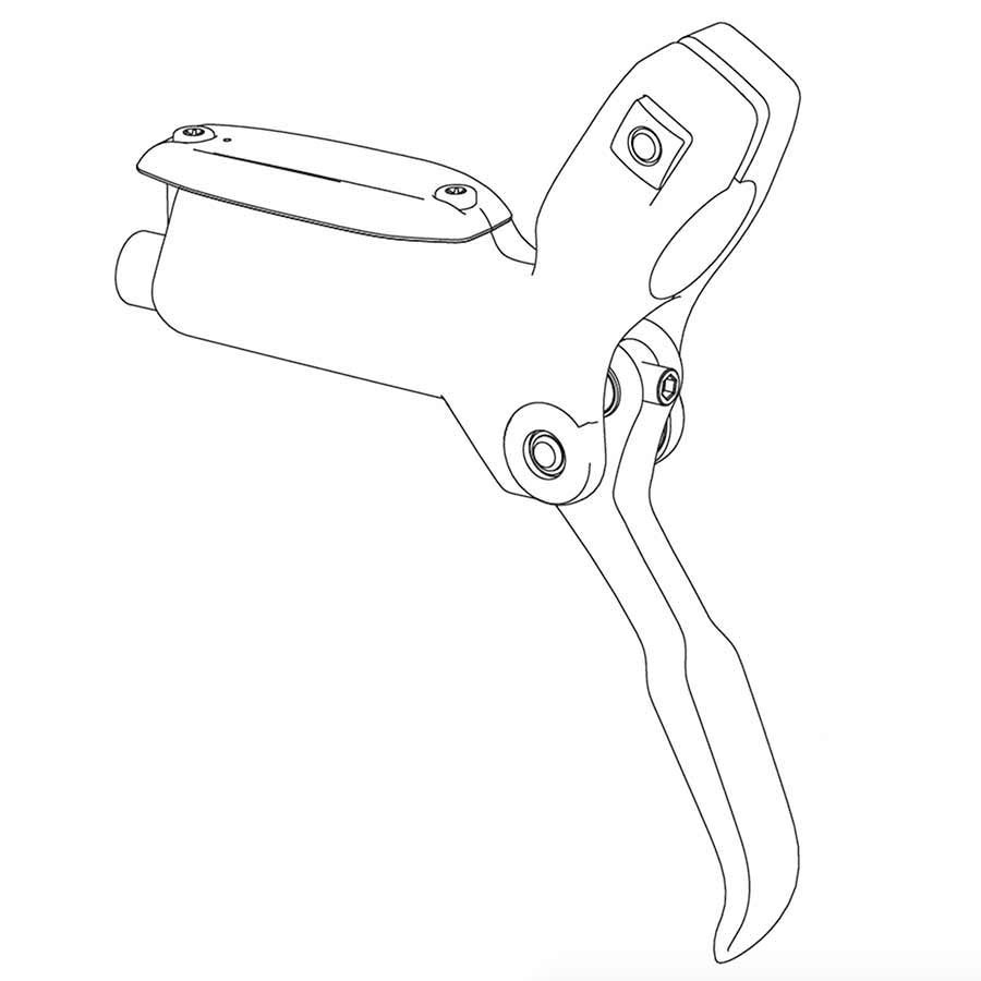 Brake Lever Parts and Accessories SRAM SRAM Level Bronze Stealth Disc Brake Lever Assembly - Aluminum Lever Blade Dark Polar C1 Lavender