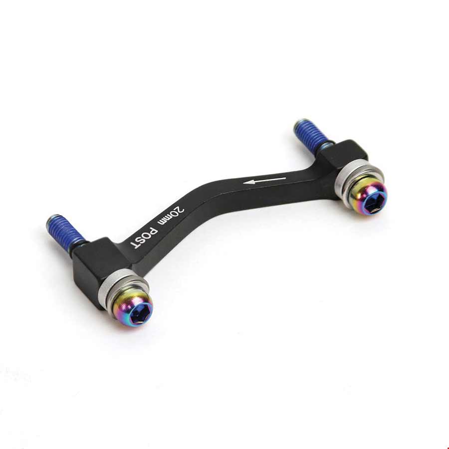 Disc Brake Adapters & Bolts SRAM SRAM Post Bracket 20P Standard Mount - Includes Bracket Stainless Steel Rainbow Bolts Dark Slate Gray