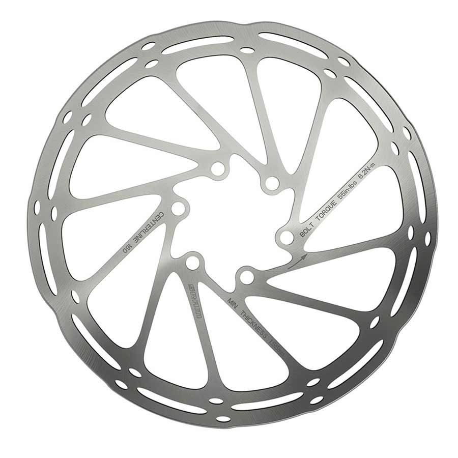 Disc Rotor SRAM SRAM CenterLine Disc Brake Rotor - 140mm 6-Bolt Silver Gray