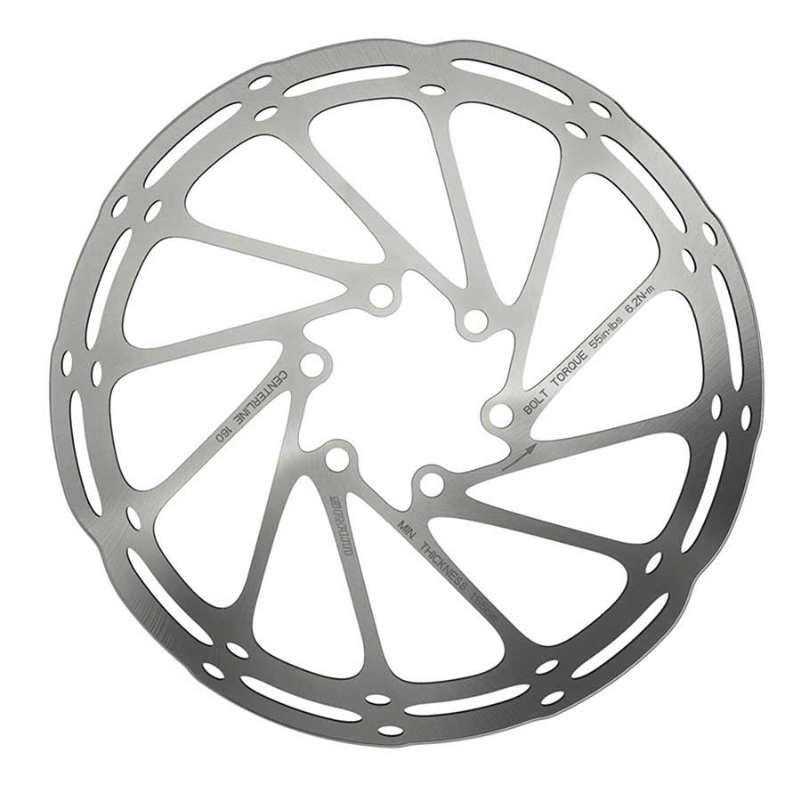 Disc Rotor SRAM SRAM CenterLine Disc Brake Rotor - 200mm 6-Bolt Silver Gray