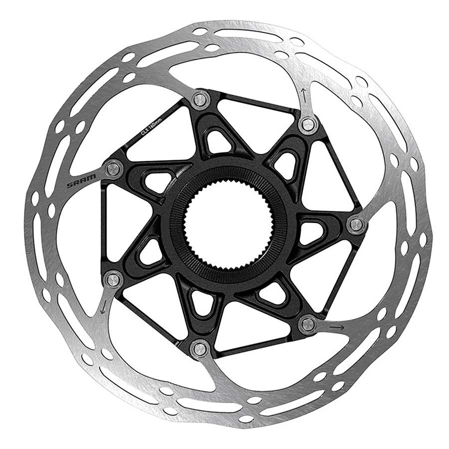 Disc Rotor SRAM SRAM CenterLine X Disc Brake Rotor - 140mm Center Lock Silver/Black Dark Slate Gray