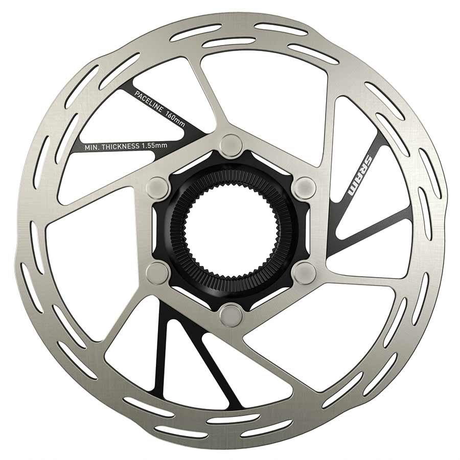 Disc Rotor SRAM SRAM Paceline Disc Brake Rotor 160mm CenterLock Silver/Black Gray