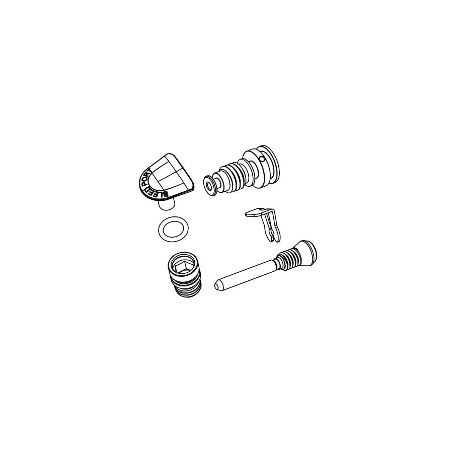 Disc Brake Parts SRAM SRAM Level Ultimate/TLM A1 Disc Brake Caliper Hardware Kit - Includes Bleed Screw Banjo Screw Pad Pin White Smoke